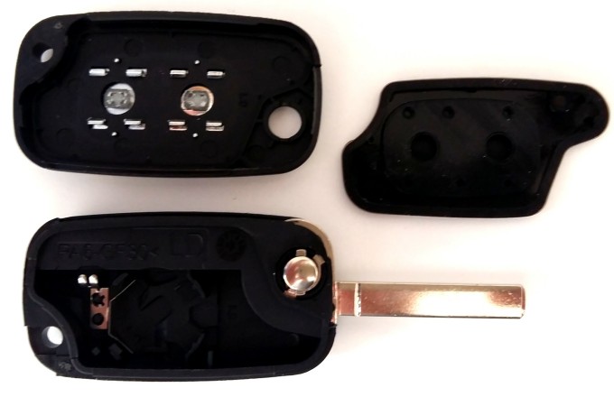 Autoschlüssel Gehäuse geeignet für Dacia, Renault für Funk Schlüssel 2 –  schluessel24