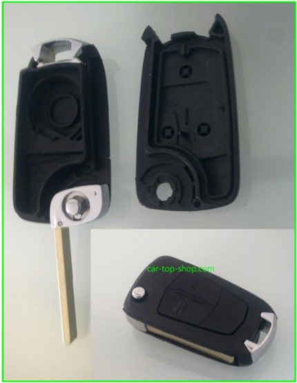 KONIKON Autoschlüssel Gehäuse mit Batterie Knopfzelle Schlüsselgehäuse  Ersatz Klappschlüssel passend für Opel Astra Corsa Insignia Meriva Vectra